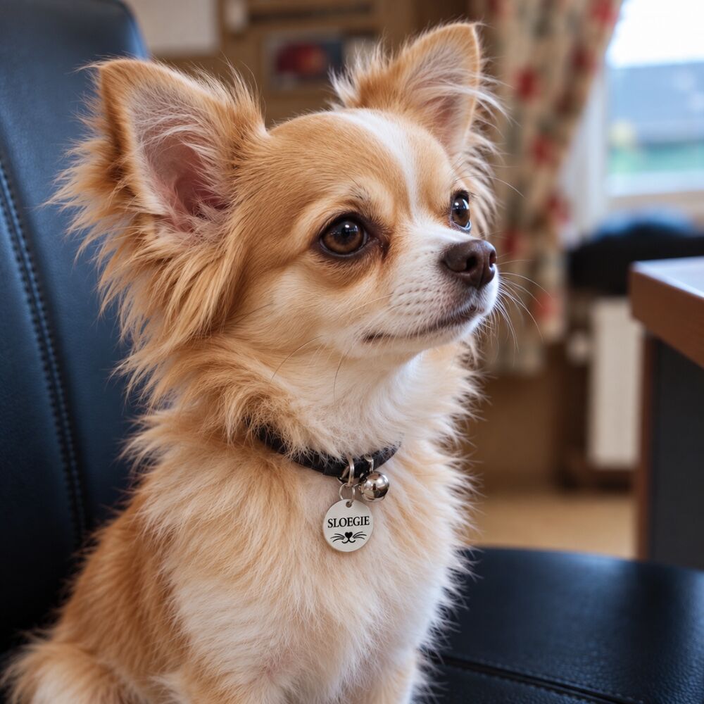 Small tag with Chihuahua