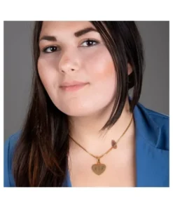 Ketting initialen goud kleurig Ketting met hartje 2 initialen graveren hartje met ketting |