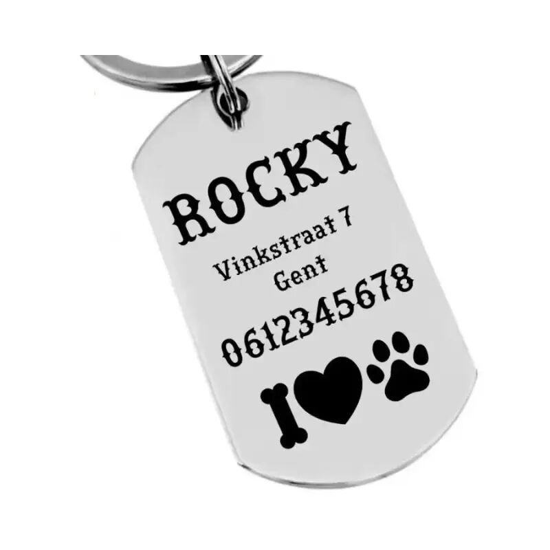 ID Tag Hund klein gravieren Namensschild Hund für kleine Hunde