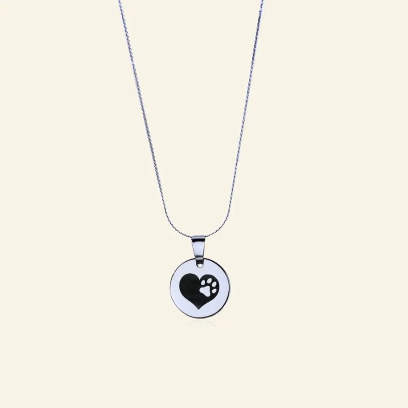 Kinderketting met letter en afbeelding graveren zilverkleurig