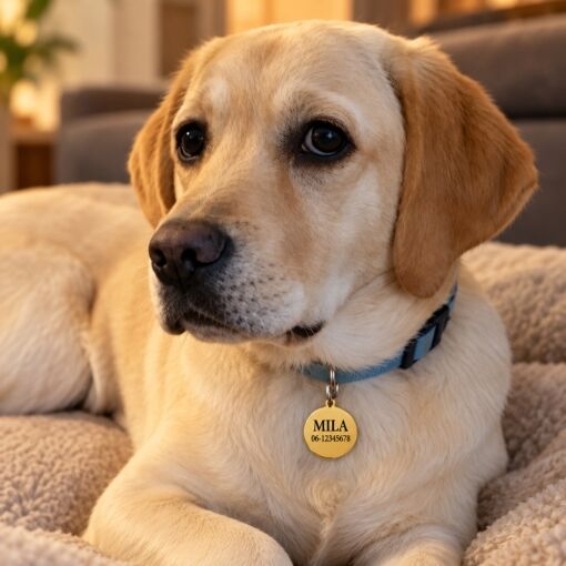 Hundemarke mit Name und Adresse für Hunde Schöne gravierte Hundemarke
