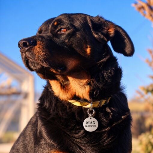Hundemarke mit Name und Adresse für Hunde Schöne gravierte Hundemarke