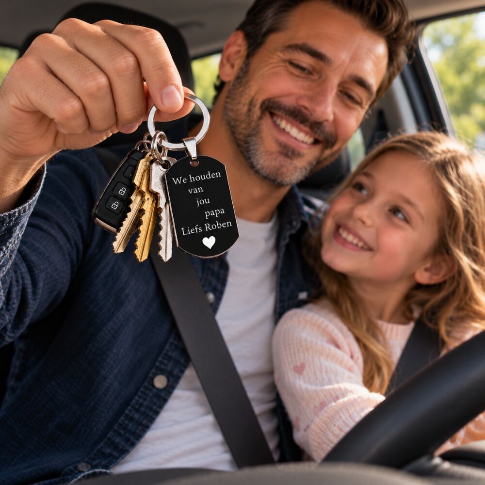 Grabar llavero para padre llavero con texto propio para padre papá hijo hija