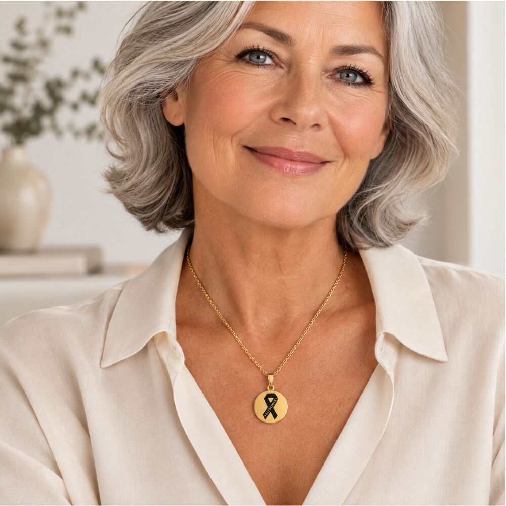 Kette mit medizinischen Daten Goldfarben
