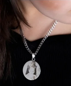 Ketting met foto graveren hanger zilver kleurig Cadeau voor moeder
