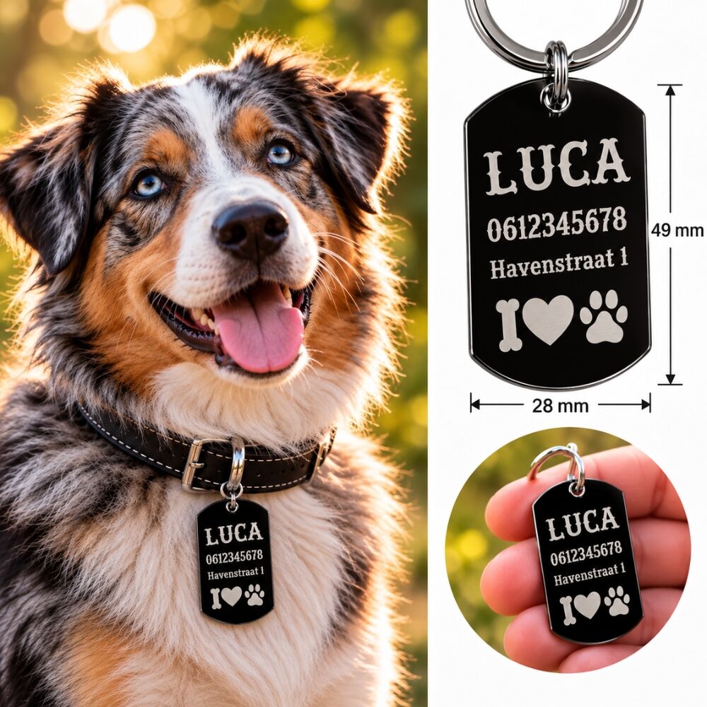 ID tag voor grote honden