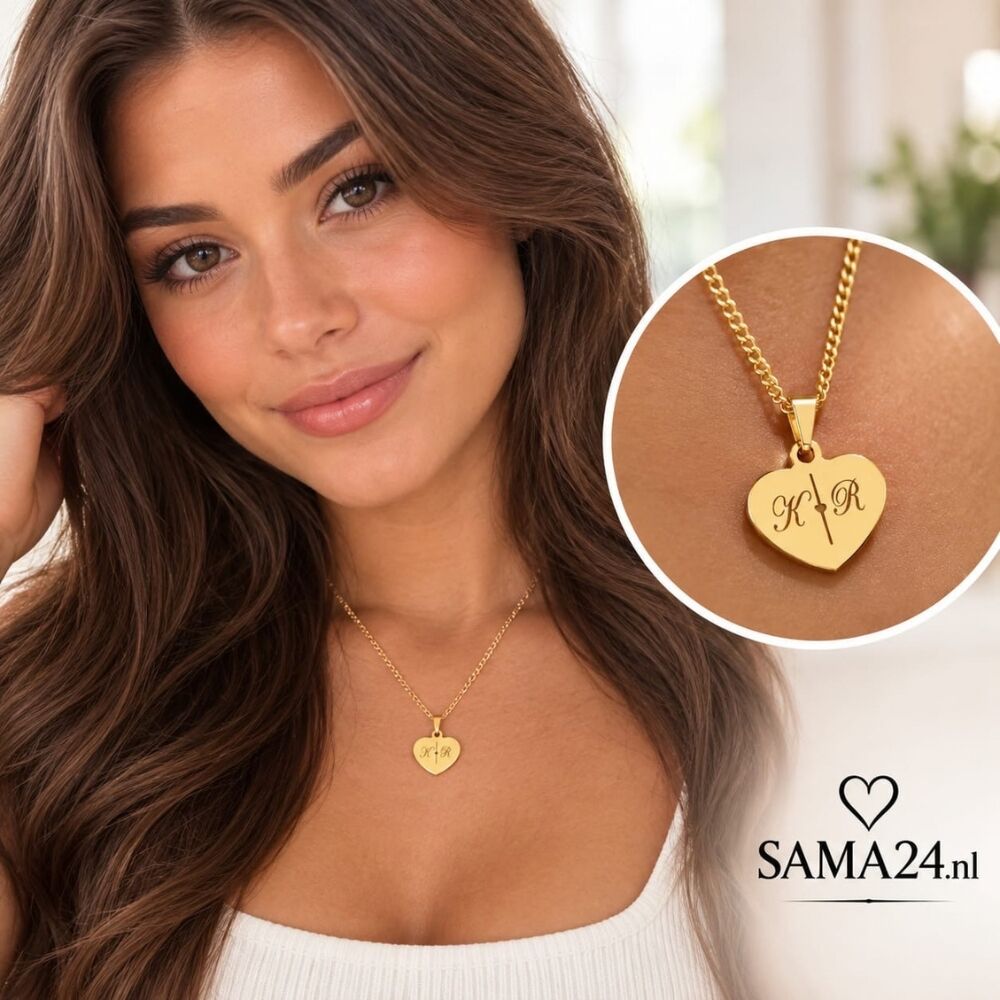 ketting met hartje 2 initialen