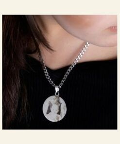 Ketting met foto graveren hanger zilver