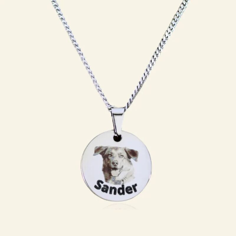 Necklace with Photo of Pet Dog or Cat